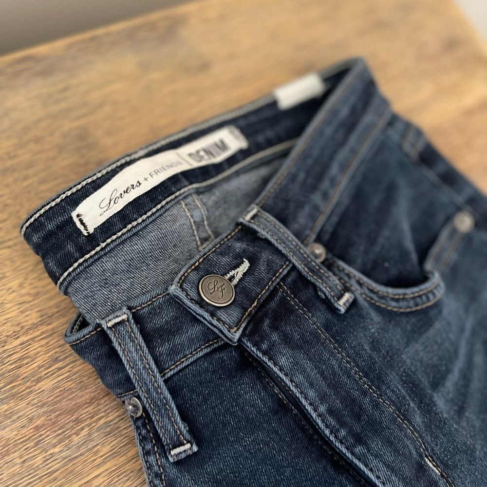 Lovers + Friends Denim Cory Flare Jeans in Monrovia size 26 preowned
